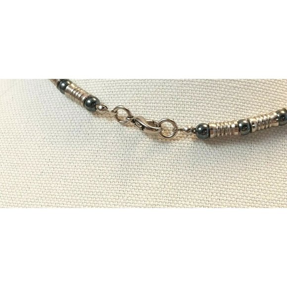 New Choker Necklace Silvertone and hematite beads choose yours - Picture 8 of 9
